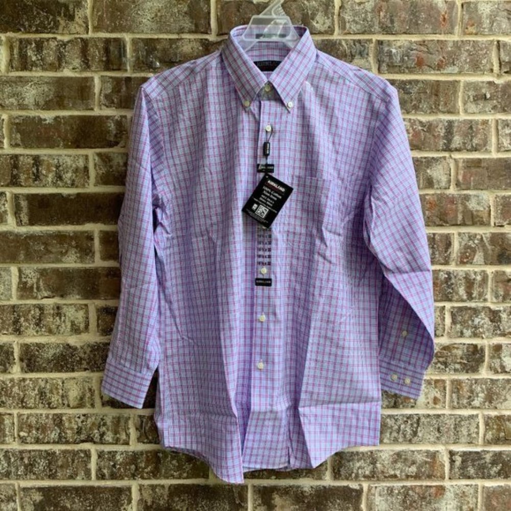COPY - Kirkland Signature Men’s Non-Iron Dress Shirt  16.5  32/33